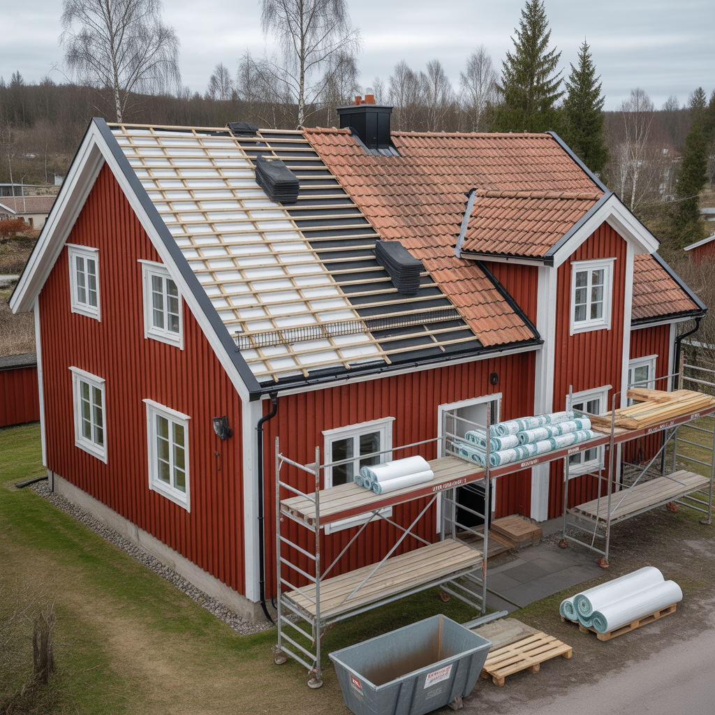 kostnad for takbyte 2025 pris per kvadrat och dolda utgifter