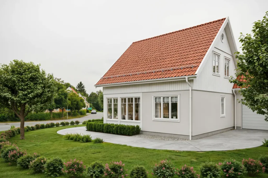 montering av sn rasskydd p tegeltak i margretelund kersberga
